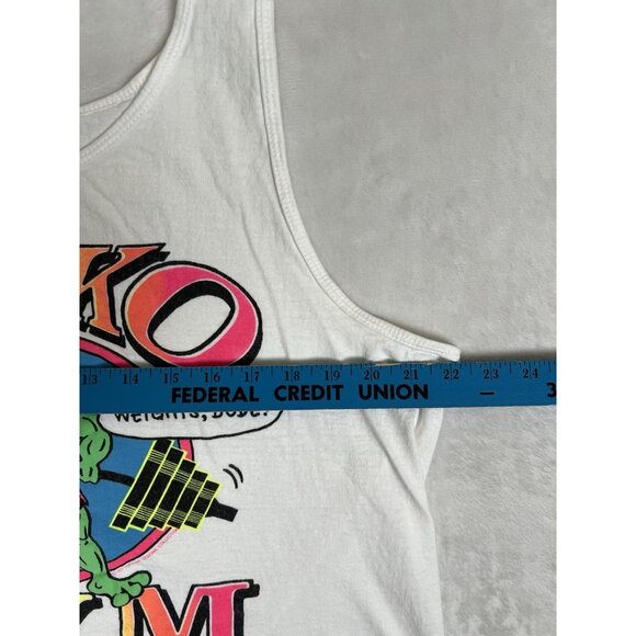 Vintage Gecko Gym Shirt Size M/L Sleeveless Tank Top Gym Bart Spoof 90s - Picture 5 of 9
